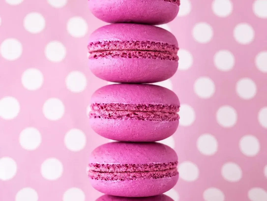 Macarons à la framboise, coques roses, Abelinha Feliz, Setúbal