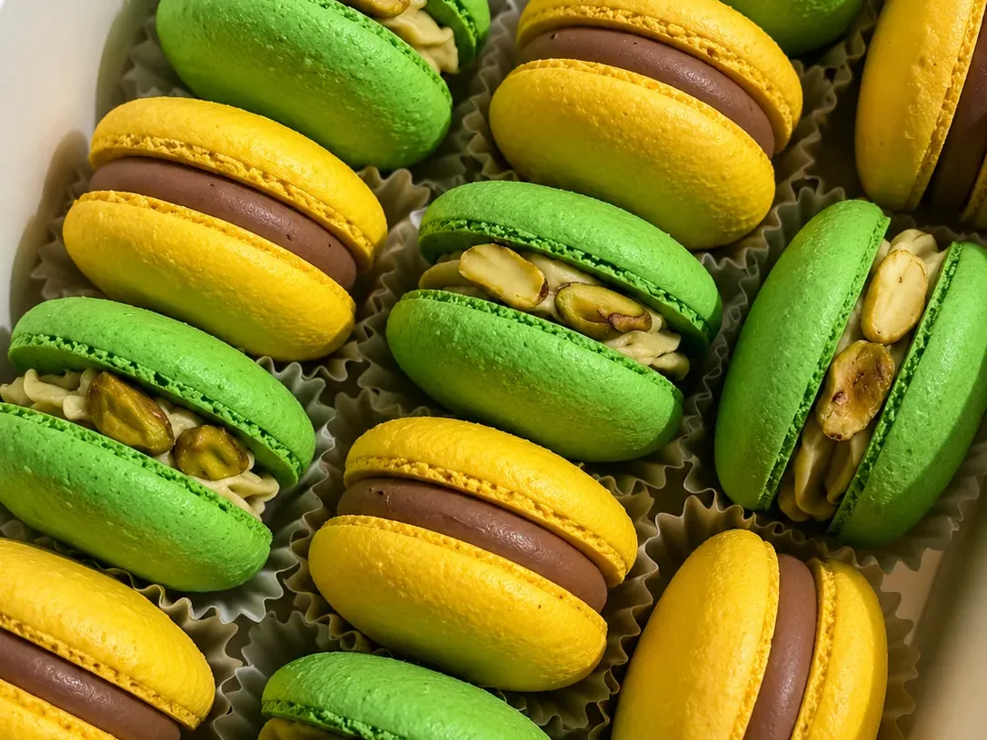 Boîte de macarons assortis de plusieurs parfums, Abelinha Feliz, Setúbal