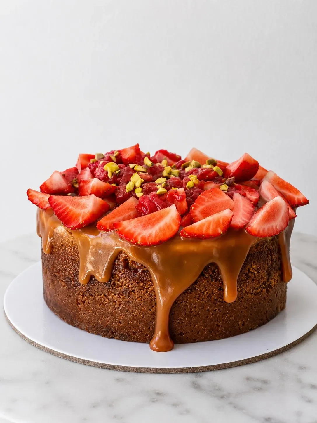 Cheesecake Nova Iorque com caramelo e morangos por cima, Abelinha Feliz, Setúbal