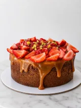 Cheesecake Nova Iorque com caramelo e morangos por cima, Abelinha Feliz, Setúbal