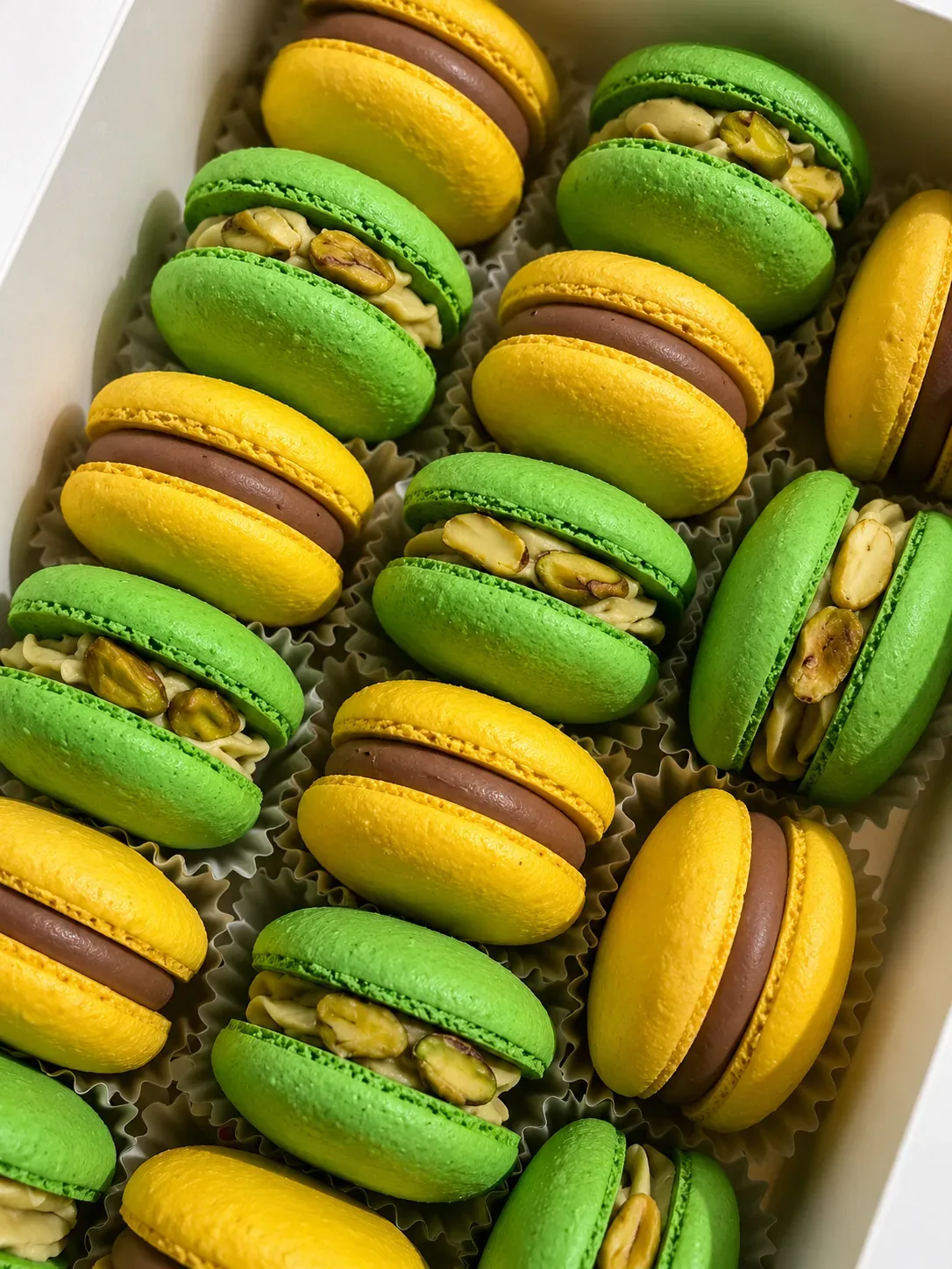 Caixa de macarons sortidos de vários sabores, Abelinha Feliz, Setúbal
