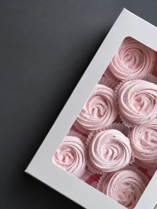 Caixa de marshmallow artesanal embalada para oferecer