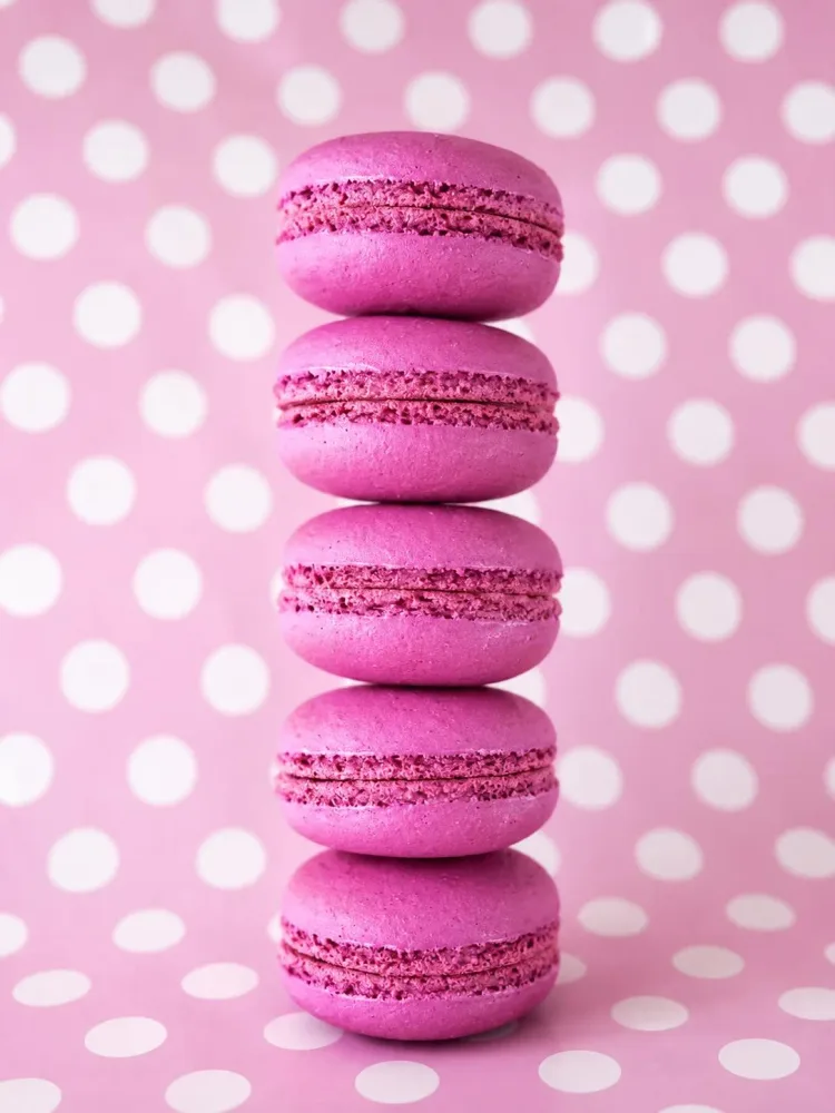 Macarons de framboesa